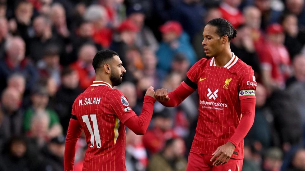 Salah and van dijk-Liverpool vs Brighton