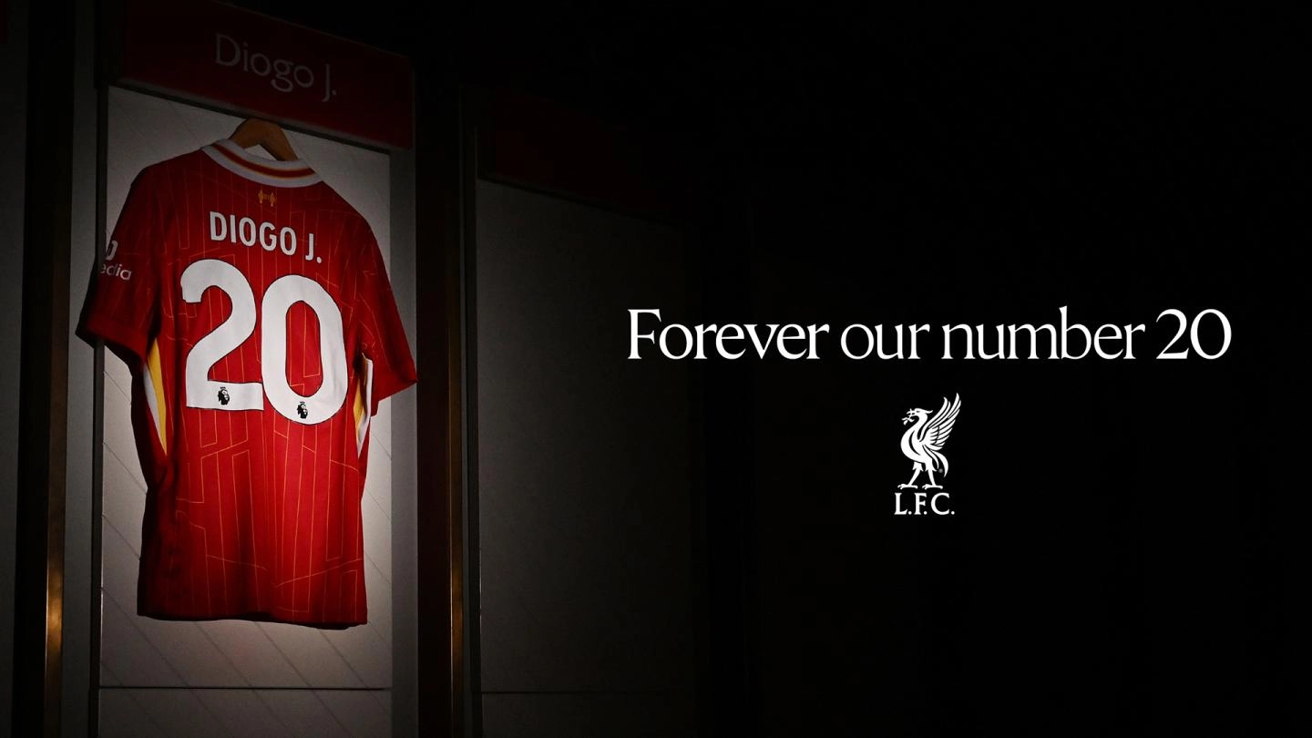 Liverpool retires No. 20 tribute to Diogo Jota